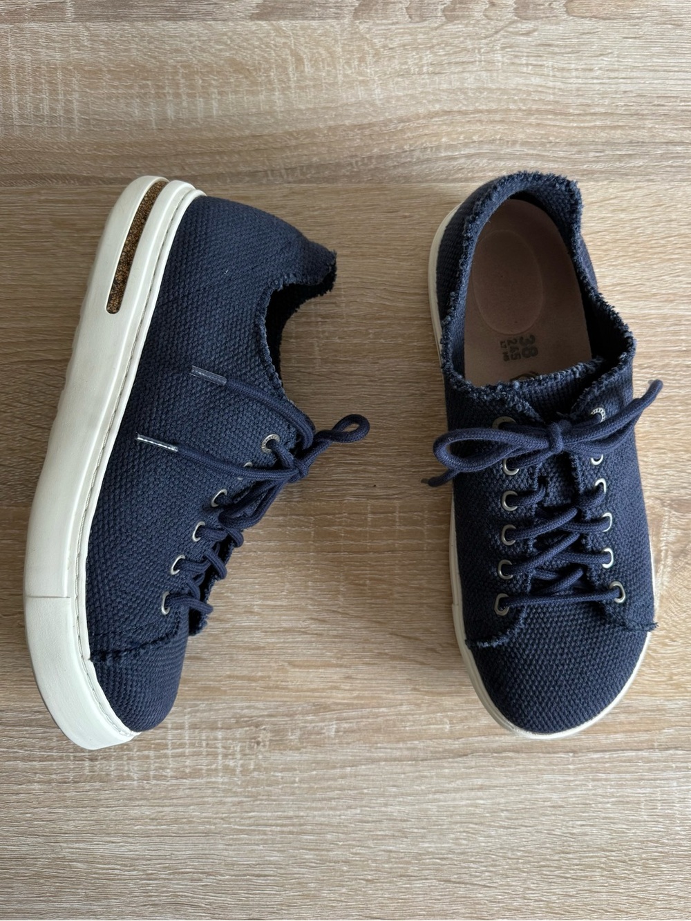 Birkenstock Bend Low Decon Textile sneakers in midnight blue Sz 38/7